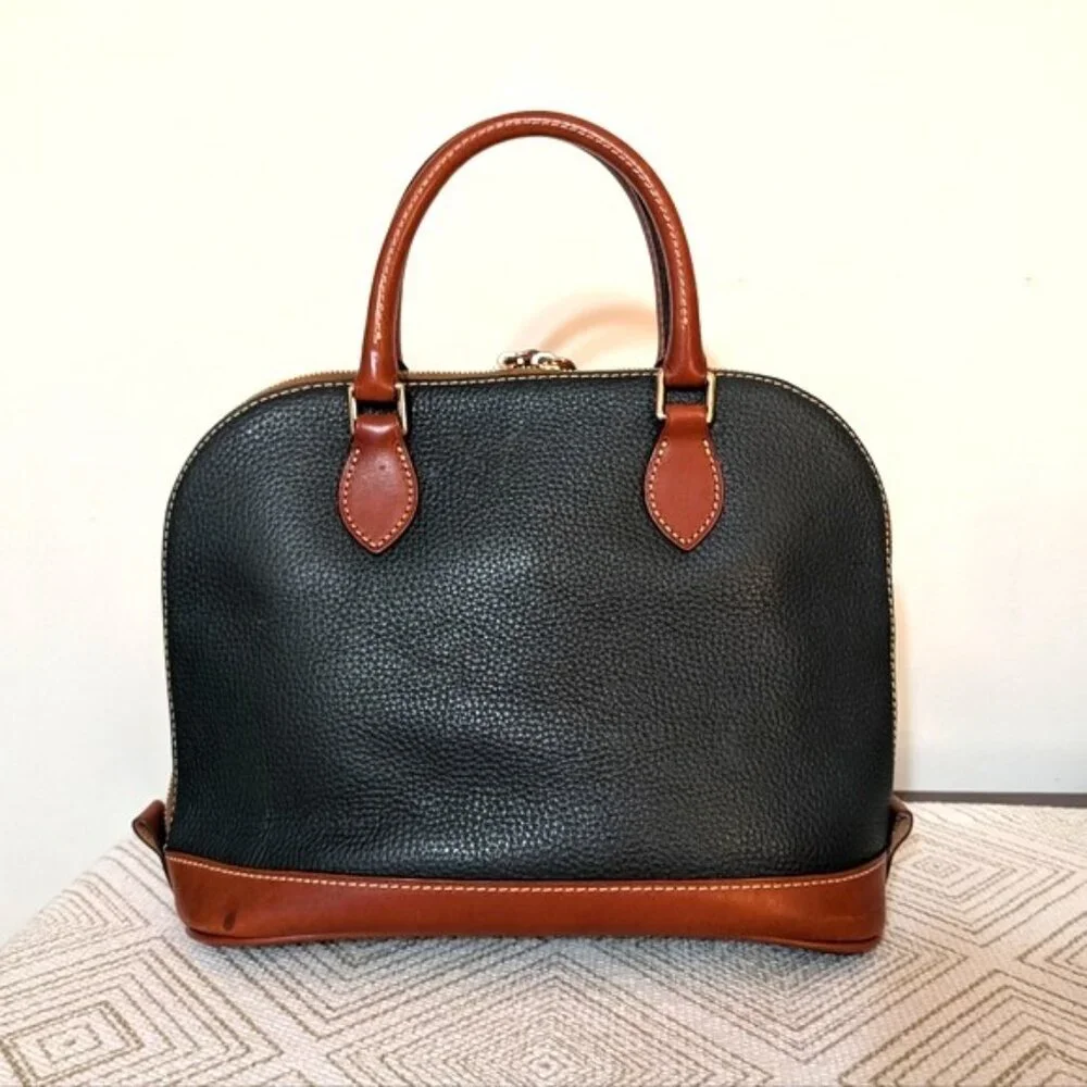 Dooney & Bourke Pebble Grain Leather‎ Zip Zip Satchel Green